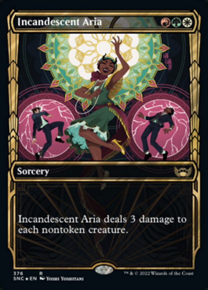 Incandescent Aria (Showcase Golden Age Gilded Foil) [Streets of New Capenna] | Arkham Games and Comics