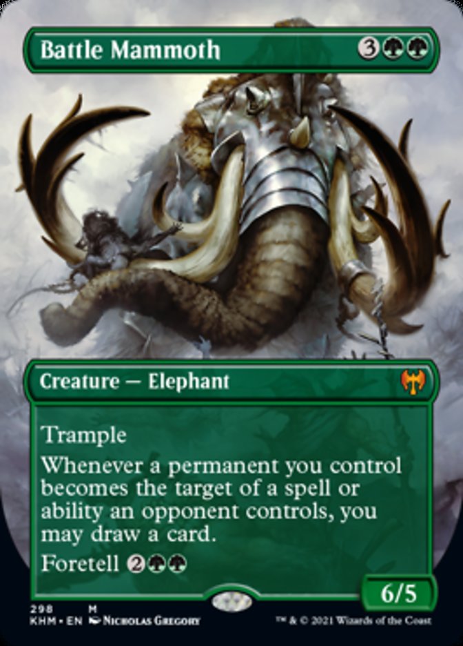 Battle Mammoth (Borderless Alternate Art) [Kaldheim] | Arkham Games and Comics