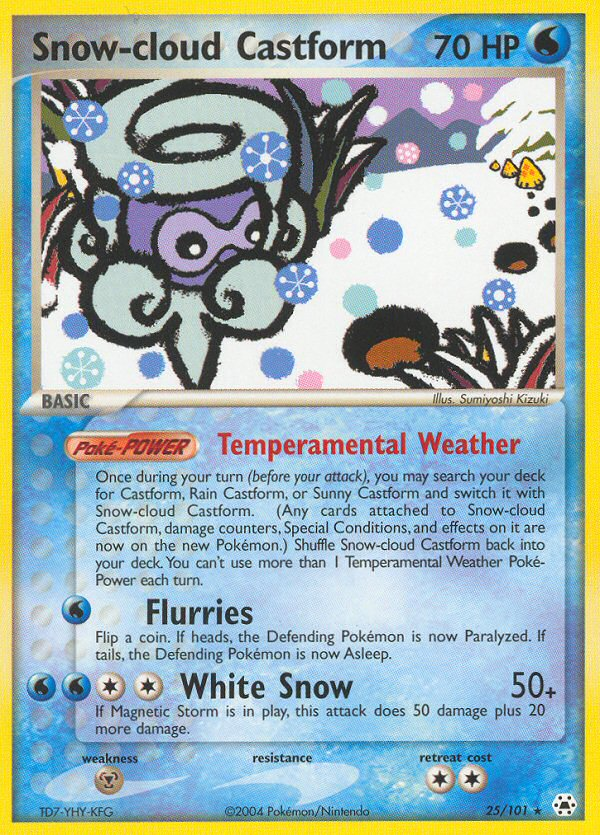 Snow-cloud Castform (25/101) [EX: Hidden Legends] | Arkham Games and Comics