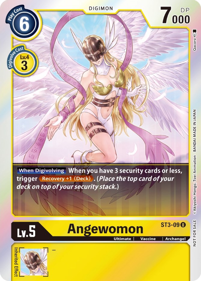 Angewomon [ST3-09] (Official Tournament Pack Vol. 6) [Starter Deck: Heaven's Yellow Promos] | Arkham Games and Comics