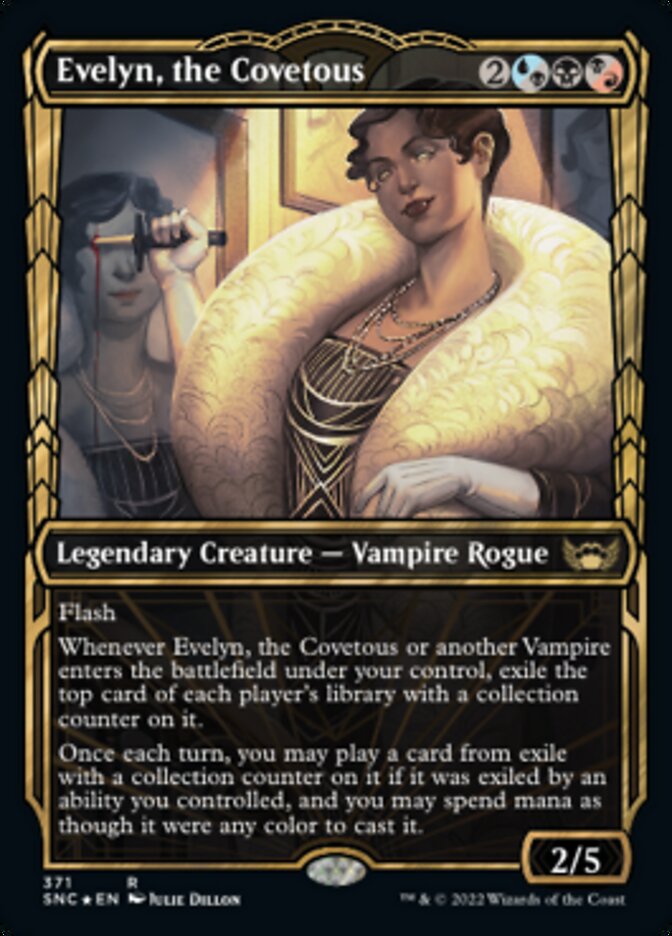Evelyn, the Covetous (Showcase Golden Age Gilded Foil) [Streets of New Capenna] | Arkham Games and Comics