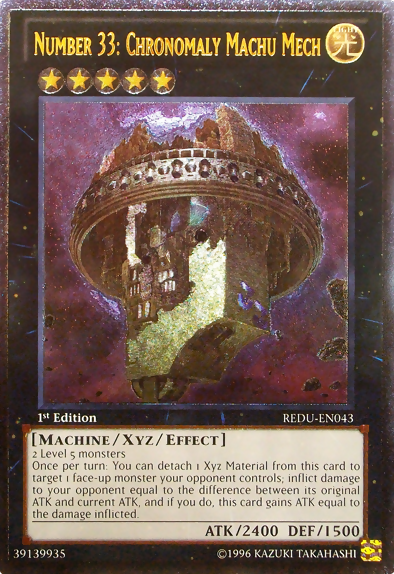 Number 33: Chronomaly Machu Mech [REDU-EN043] Ultimate Rare | Arkham Games and Comics