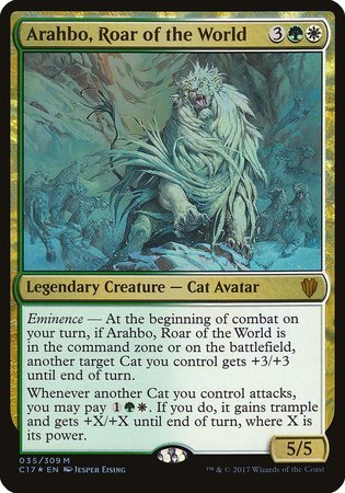 Arahbo, Roar of the World (Commander 2017) [Commander 2017 Oversized] | Arkham Games and Comics