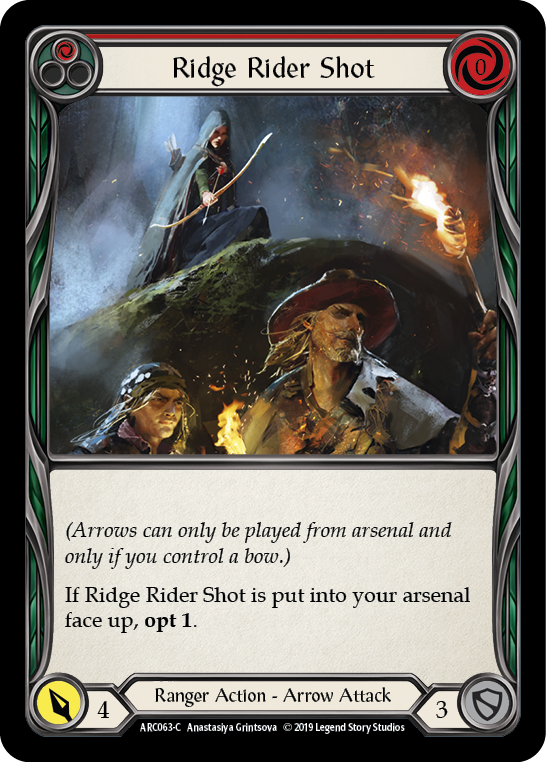 Ridge Rider Shot (Red) [ARC063-C] (Arcane Rising)  1st Edition Rainbow Foil | Arkham Games and Comics