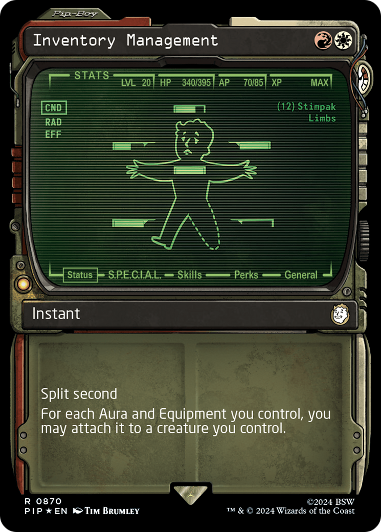 Inventory Management (Showcase) (Surge Foil) [Fallout] | Arkham Games and Comics