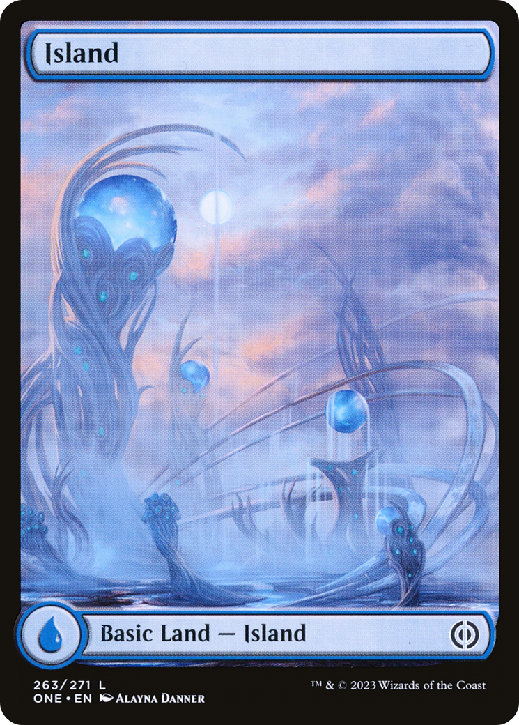 Island (263) (Full-Art) [Phyrexia: All Will Be One] | Arkham Games and Comics