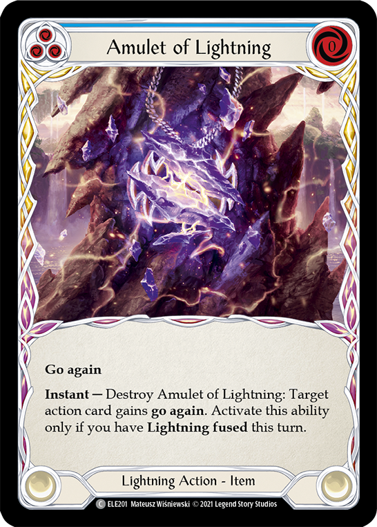 Amulet of Lightning [ELE201] (Tales of Aria)  1st Edition Rainbow Foil | Arkham Games and Comics