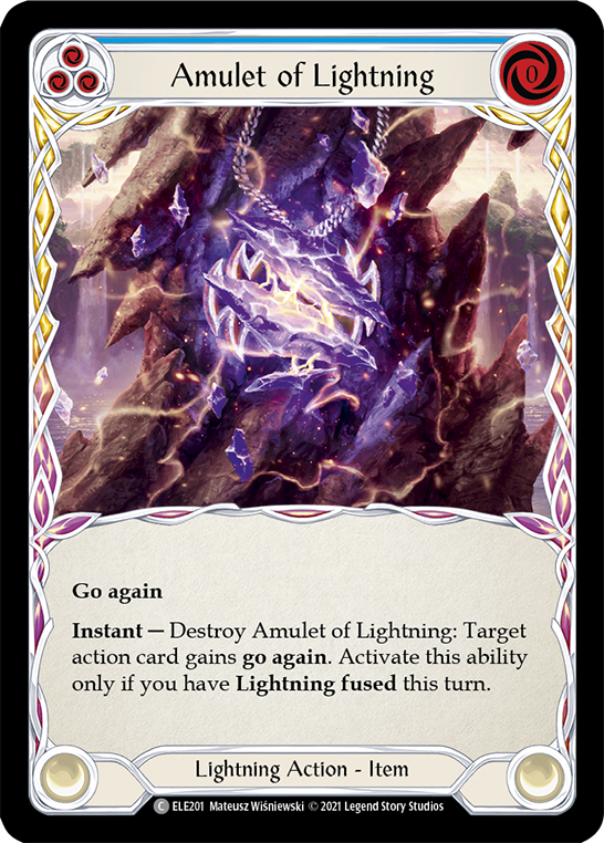 Amulet of Lightning [ELE201] (Tales of Aria)  1st Edition Normal | Arkham Games and Comics