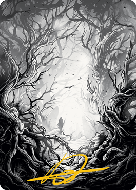 Forest 1 Art Card (Gold-Stamped Signature) [Innistrad: Midnight Hunt Art Series] | Arkham Games and Comics