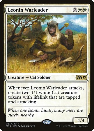 Leonin Warleader [Core Set 2019] | Arkham Games and Comics