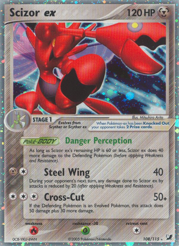 Scizor ex (108/115) [EX: Unseen Forces] | Arkham Games and Comics