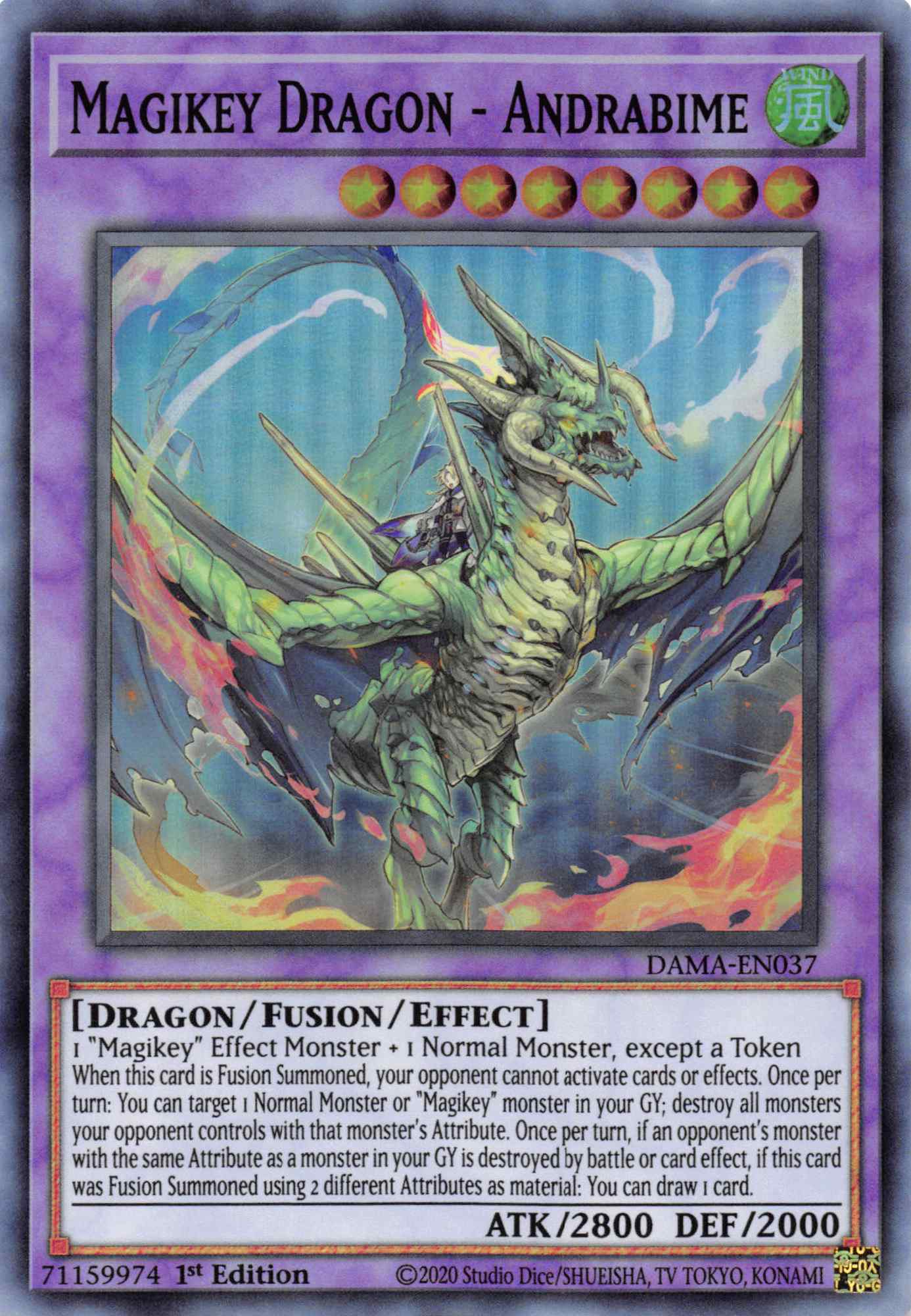 Magikey Dragon - Andrabime [DAMA-EN037] Super Rare | Arkham Games and Comics