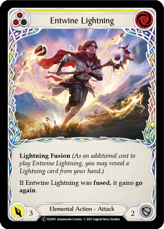 Entwine Lightning (Yellow) [U-ELE101] (Tales of Aria Unlimited)  Unlimited Rainbow Foil | Arkham Games and Comics