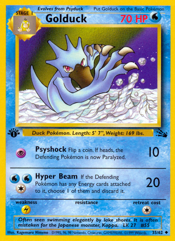 Golduck (35/62) [Fossil 1st Edition] | Arkham Games and Comics