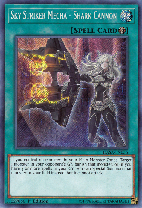 Sky Striker Mecha - Shark Cannon [DASA-EN036] Secret Rare | Arkham Games and Comics