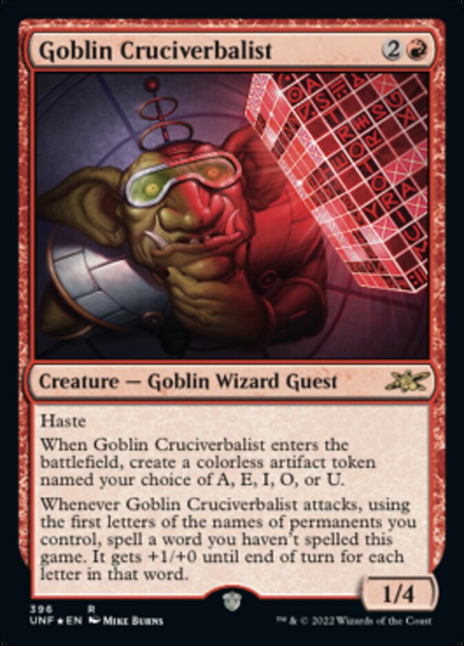 Goblin Cruciverbalist (Galaxy Foil) [Unfinity] | Arkham Games and Comics