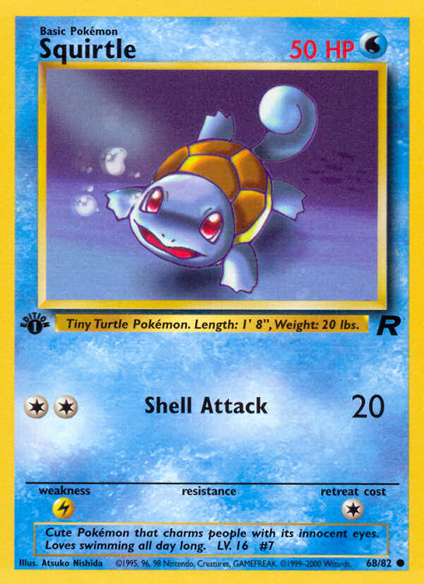 Squirtle (68/82) [Team Rocket 1st Edition] | Arkham Games and Comics