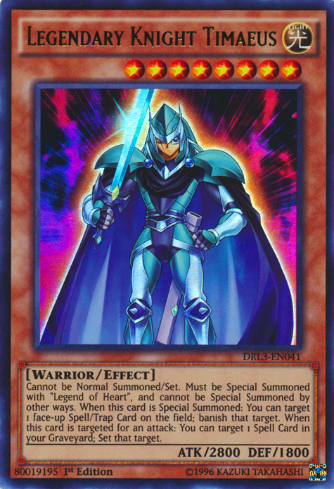 Legendary Knight Timaeus [DRL3-EN041] Ultra Rare | Arkham Games and Comics