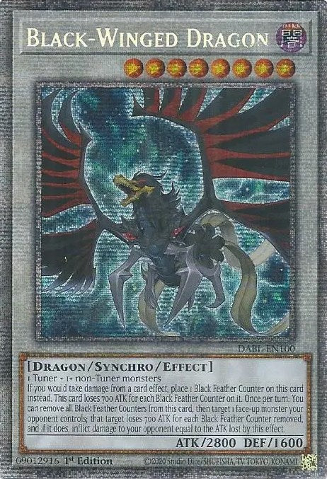 Black-Winged Dragon [DABL-EN100] Starlight Rare | Arkham Games and Comics
