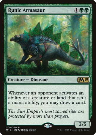 Runic Armasaur [Core Set 2019] | Arkham Games and Comics