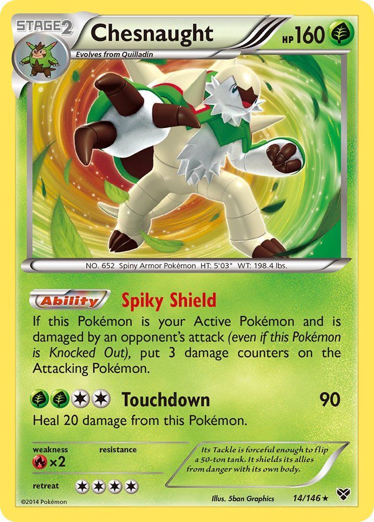 Chesnaught (14/146) (Cosmos Holo) (Blister Exclusive) [XY: Base Set] | Arkham Games and Comics