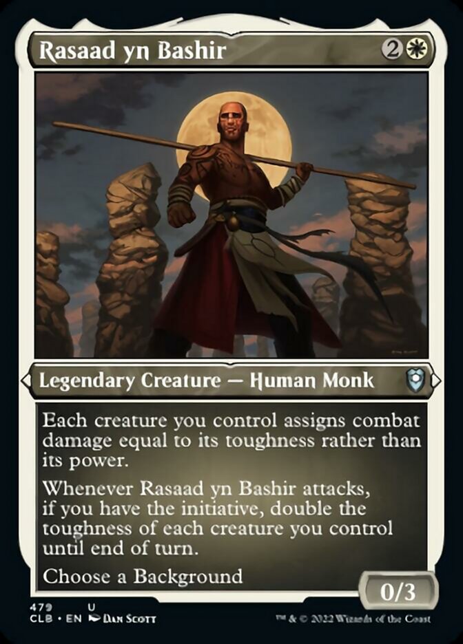 Rasaad yn Bashir (Foil Etched) [Commander Legends: Battle for Baldur's Gate] | Arkham Games and Comics