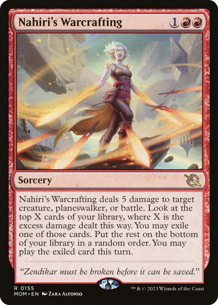 Nahiri's Warcrafting (Promo Pack) [March of the Machine Promos] | Arkham Games and Comics