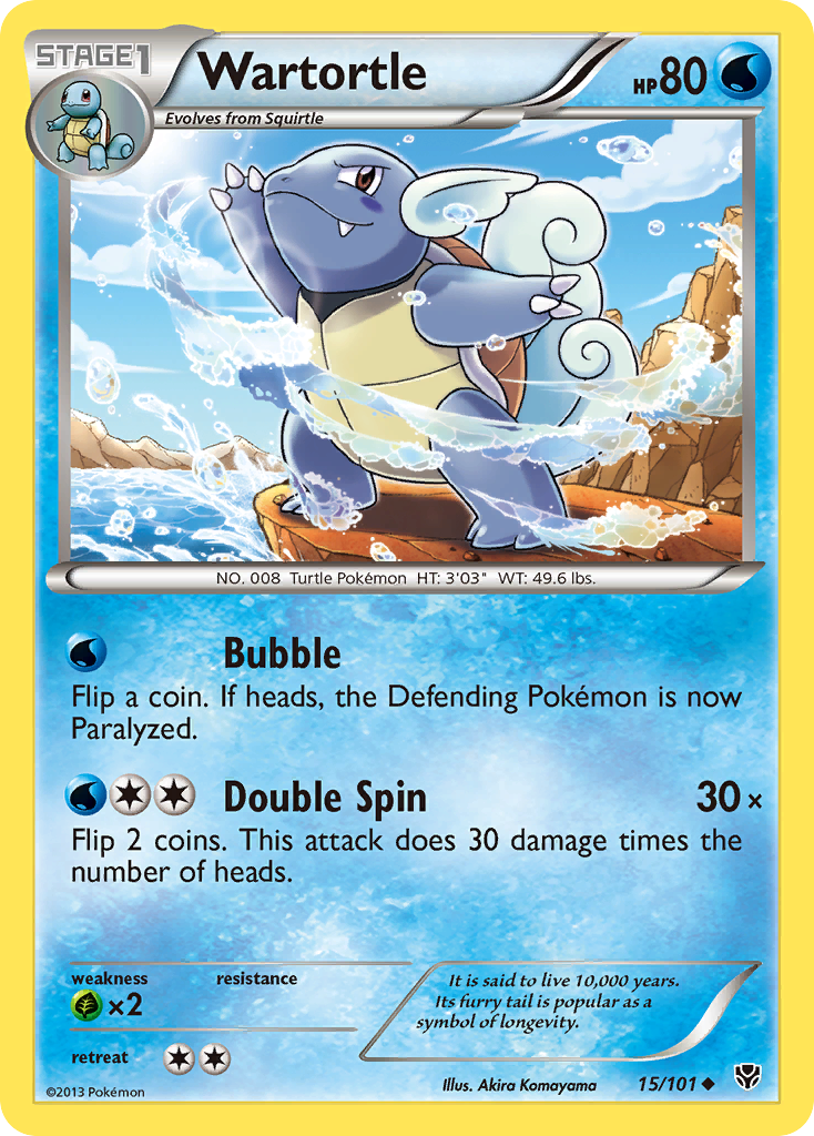 Wartortle (15/101) [Black & White: Plasma Blast] | Arkham Games and Comics