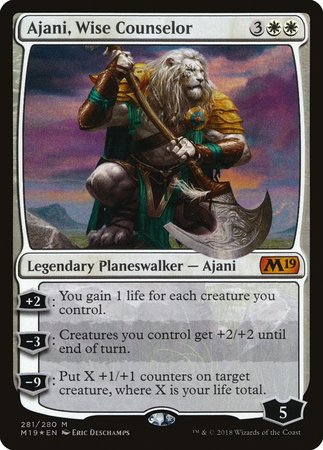 Ajani, Wise Counselor [Core Set 2019] | Arkham Games and Comics