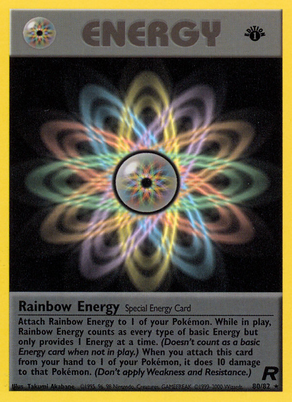 Rainbow Energy (80/82) [Team Rocket 1st Edition] | Arkham Games and Comics