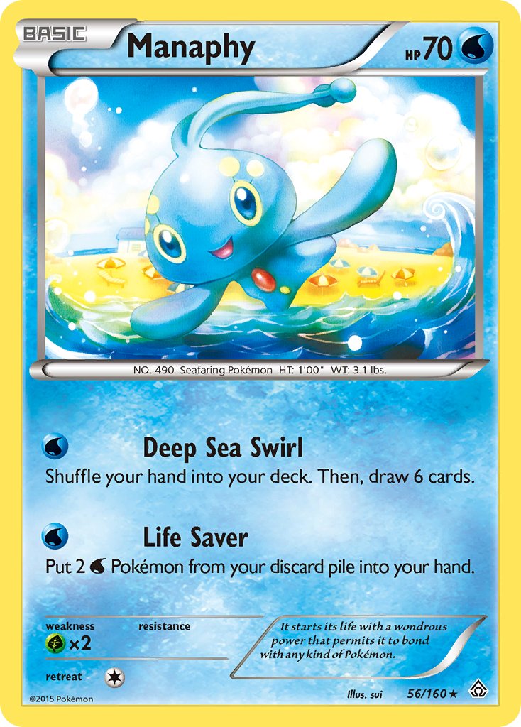 Manaphy (56/160) (Battle Arena Deck Exclusive) (Theme Deck Exclusive) [XY: Primal Clash] | Arkham Games and Comics