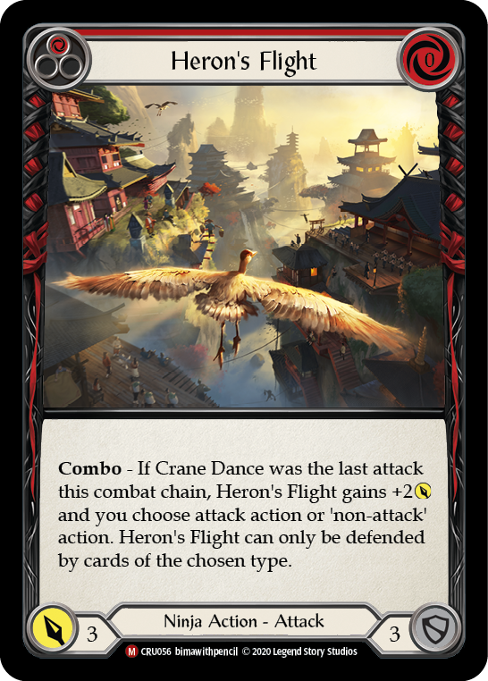 Heron's Flight [CRU056] (Crucible of War)  1st Edition Rainbow Foil | Arkham Games and Comics