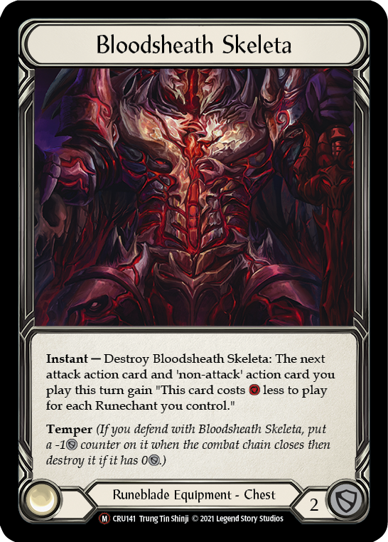 Bloodsheath Skeleta [U-CRU141] (Crucible of War Unlimited)  Unlimited Rainbow Foil | Arkham Games and Comics