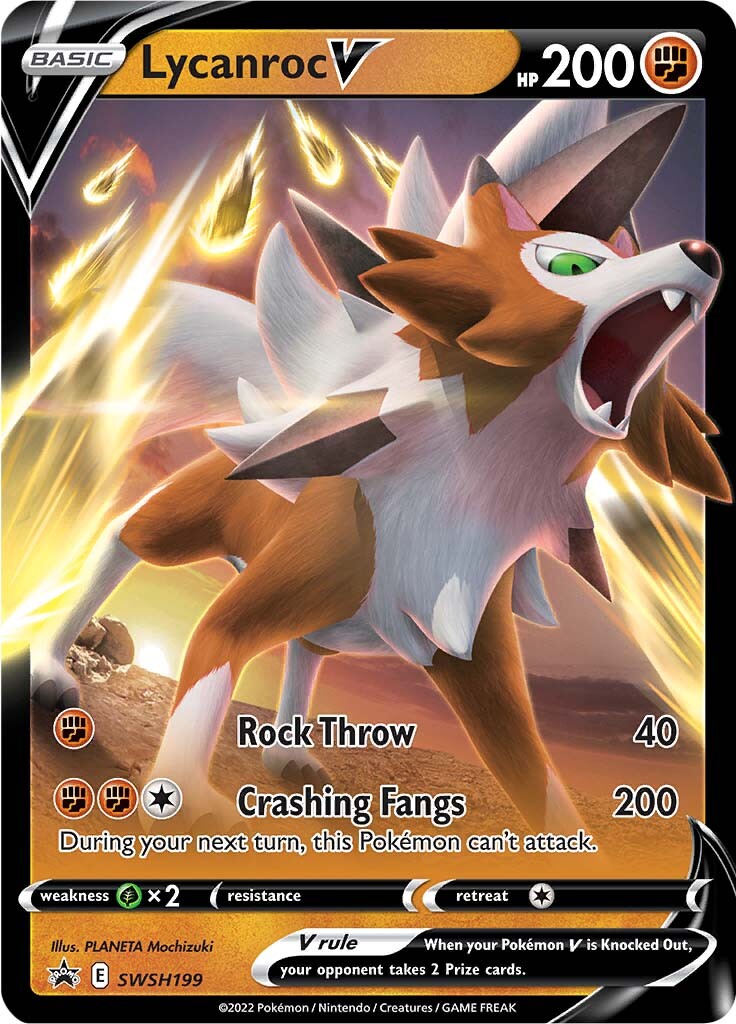 Lycanroc V (SWSH199) [Sword & Shield: Black Star Promos] | Arkham Games and Comics