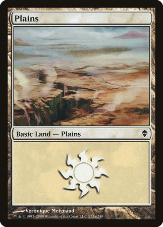 Plains (232a) [Zendikar] | Arkham Games and Comics