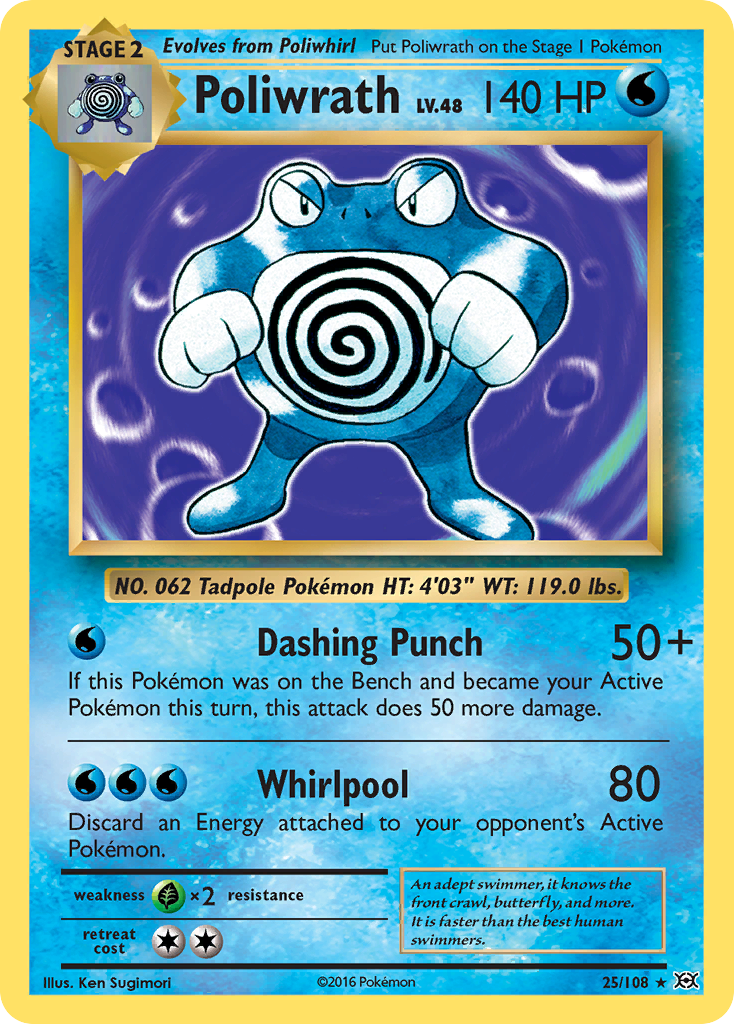 Poliwrath (25/108) [XY: Evolutions] | Arkham Games and Comics