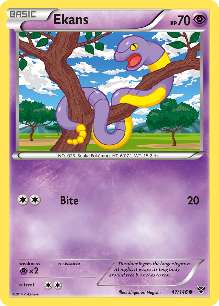 Ekans (47/146) [XY: Base Set] | Arkham Games and Comics