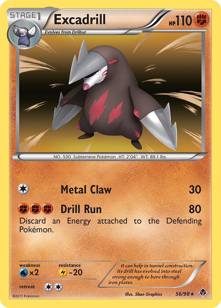 Excadrill (56/98) (Cosmos Holo) (Blister Exclusive) [Black & White: Emerging Powers] | Arkham Games and Comics