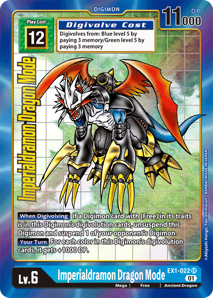 Imperialdramon Dragon Mode [EX1-022] (Alternate Art) [Classic Collection] | Arkham Games and Comics