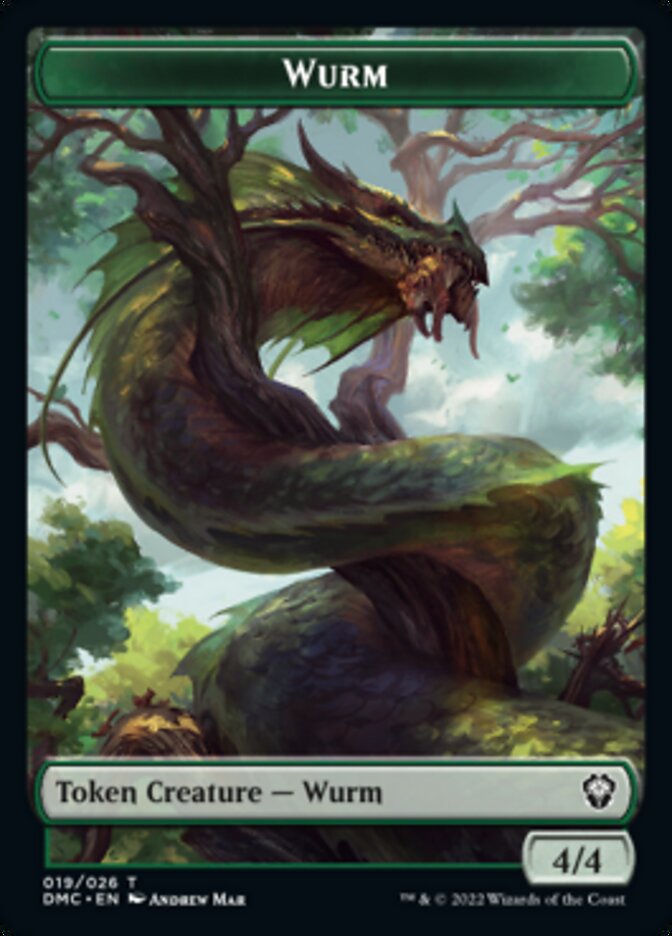 Soldier // Wurm Double-sided Token [Dominaria United Tokens] | Arkham Games and Comics