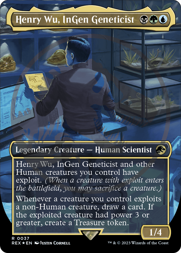 Henry Wu, InGen Geneticist Emblem (Borderless) [Jurassic World Collection Tokens] | Arkham Games and Comics