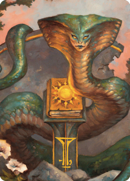 Guardian Naga Art Card (Gold-Stamped Signature) [Commander Legends: Battle for Baldur's Gate Art Series] | Arkham Games and Comics