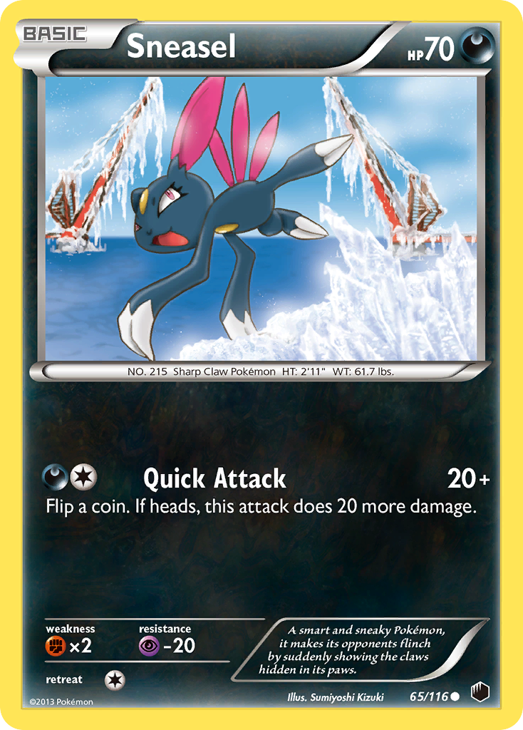 Sneasel (65/116) [Black & White: Plasma Freeze] | Arkham Games and Comics