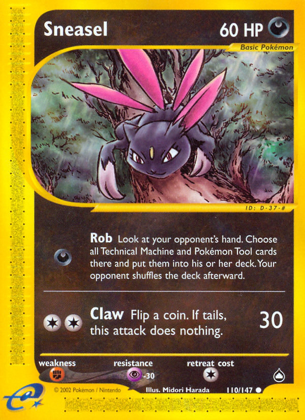 Sneasel (110/147) [Aquapolis] | Arkham Games and Comics