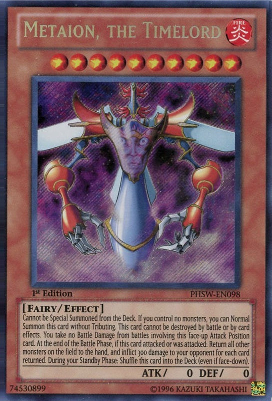Metaion, the Timelord [PHSW-EN098] Secret Rare | Arkham Games and Comics