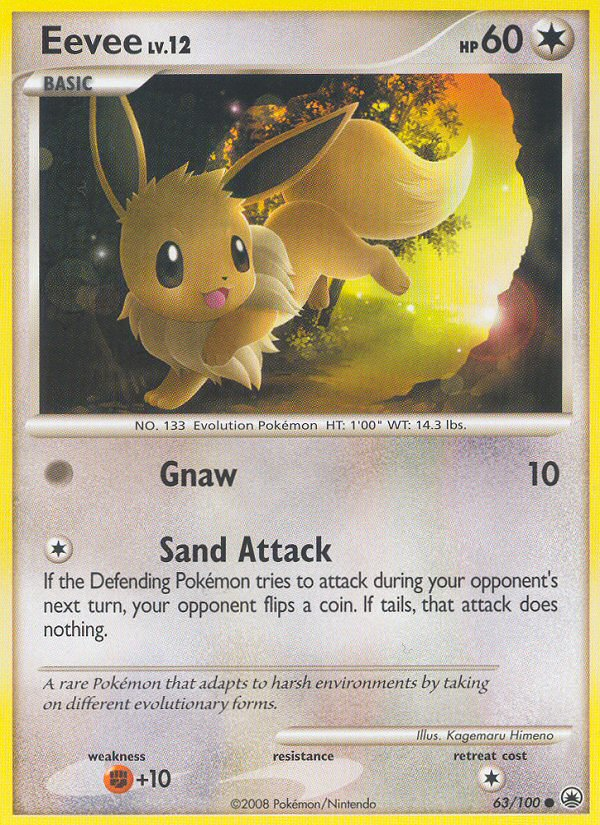 Eevee (63/100) [Diamond & Pearl: Majestic Dawn] | Arkham Games and Comics