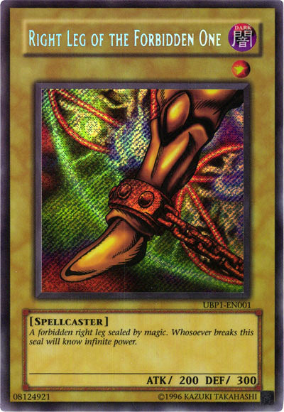 Right Leg of the Forbidden One [UBP1-EN001] Secret Rare | Arkham Games and Comics