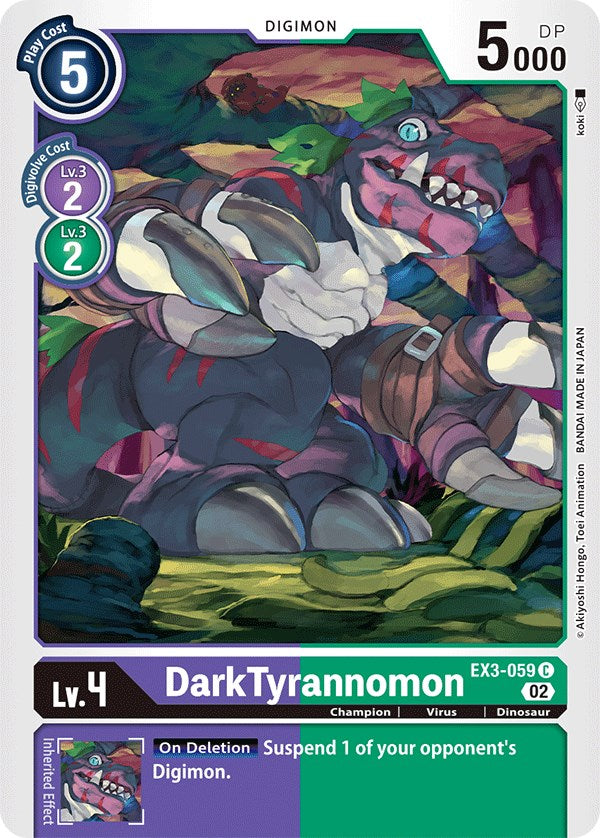 DarkTyrannomon [EX3-059] [Draconic Roar] | Arkham Games and Comics