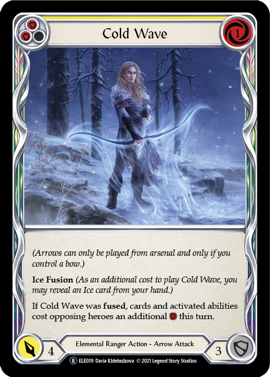 Cold Wave (Yellow) [U-ELE039] (Tales of Aria Unlimited)  Unlimited Rainbow Foil | Arkham Games and Comics