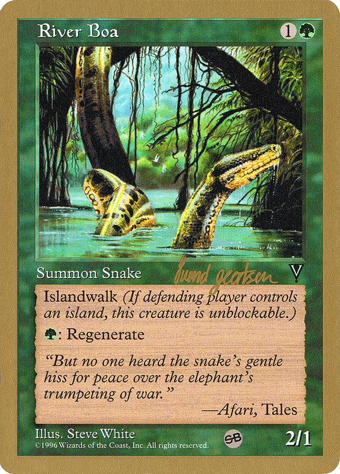 River Boa (Svend Geertsen) (SB) [World Championship Decks 1997] | Arkham Games and Comics